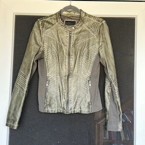 Grey pleather 🙂 jacket.